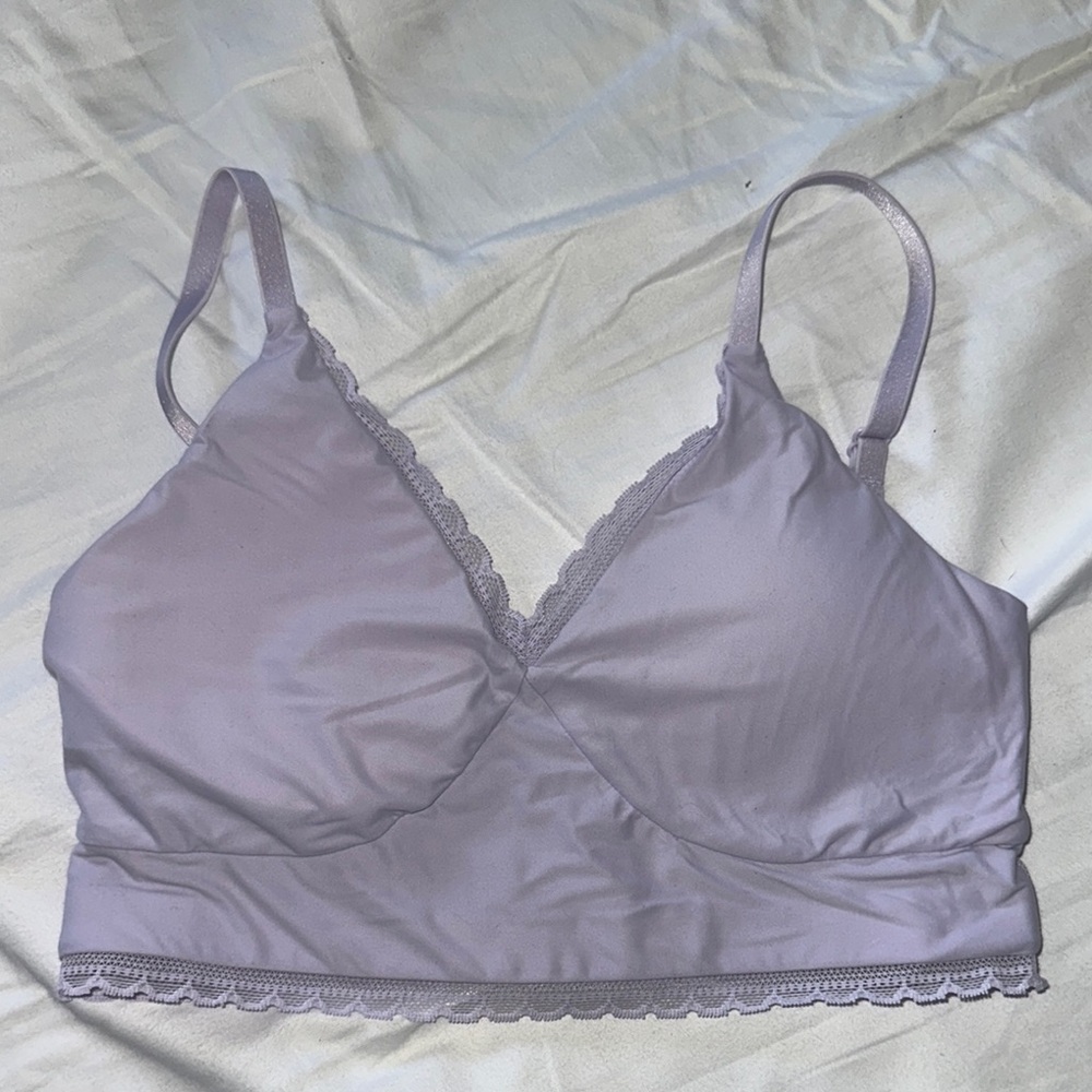 Lavender Lace Trim Bralette